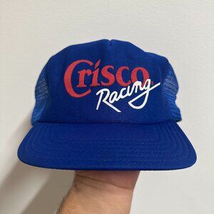 Vintage Crisco Racing Trucker Hat Made in the USA Blue